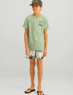 Huk Gear T-Shirts-Kids Rad Series Tee Fog Green