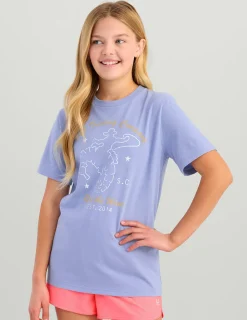 Huk Gear T-Shirts-Kids Seahorse Tee Lightning Sky