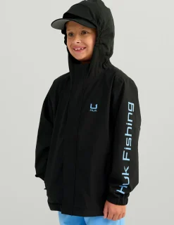 Huk Gear Rainwear-Kids Storm Jacket Black
