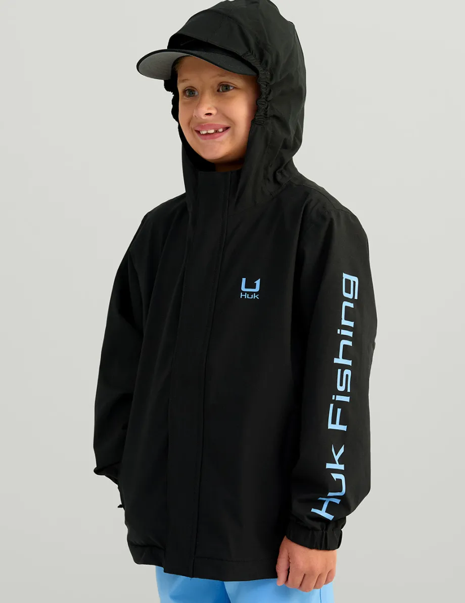 Huk Gear Rainwear-Kids Storm Jacket Black