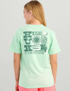 Huk Gear T-Shirts-Kids Sunset Sunrise Tee Seafoam Mist