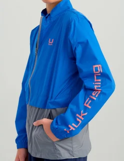 Huk Gear Windbreakers-Kids Tradewind Windbreaker Ocean Blue