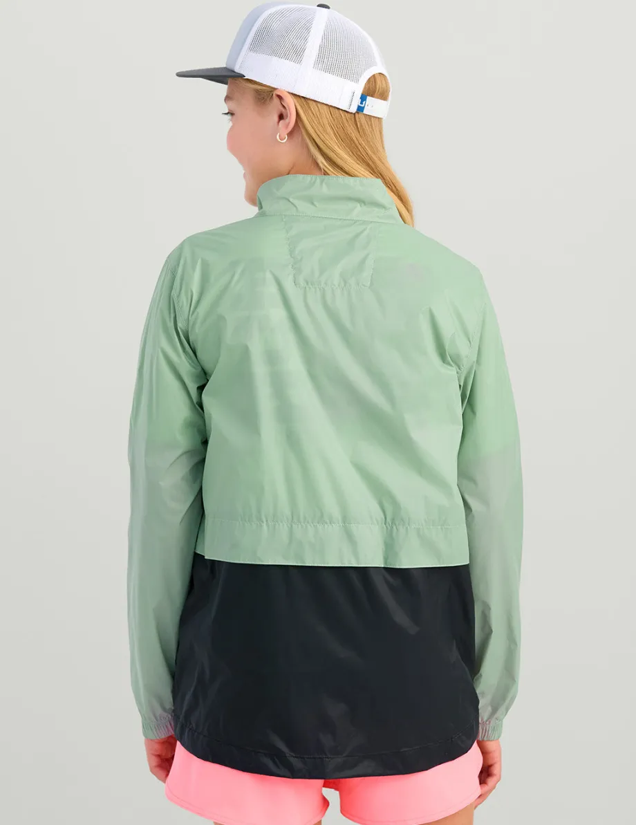 Huk Gear Windbreakers-Kids Tradewind Windbreaker Fog Green
