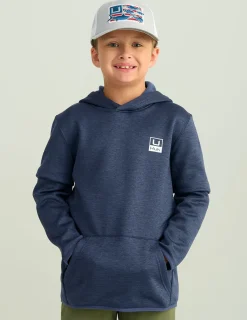 Huk Gear Hats-Kids Trophy Flag Trucker Hat Harbor Mist