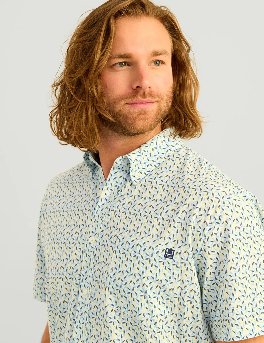 Huk Gear Button Downs-Kona Button-Down Yellowfin Lure Smash