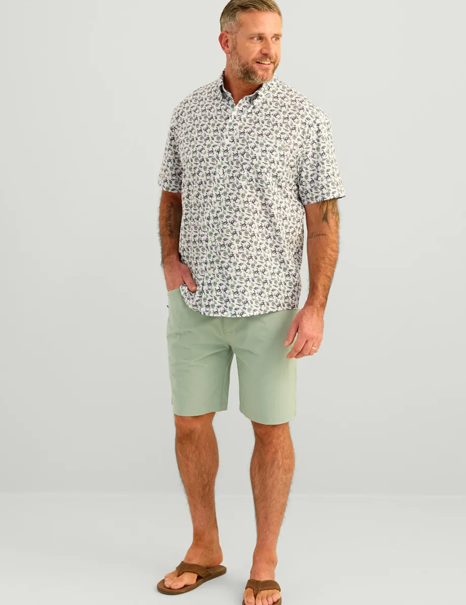 Huk Gear Button Downs-Kona Button-Down White Lowcountry Boil