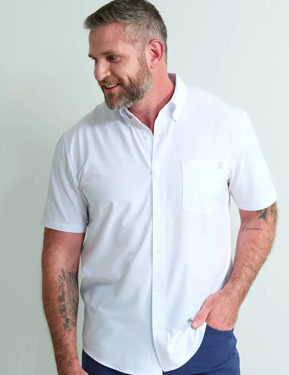 Huk Gear Button Downs-Kona Button-Down White