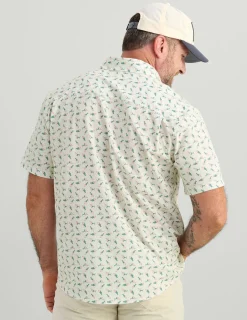 Huk Gear Button Downs-Kona Button-Down Egret American Fish