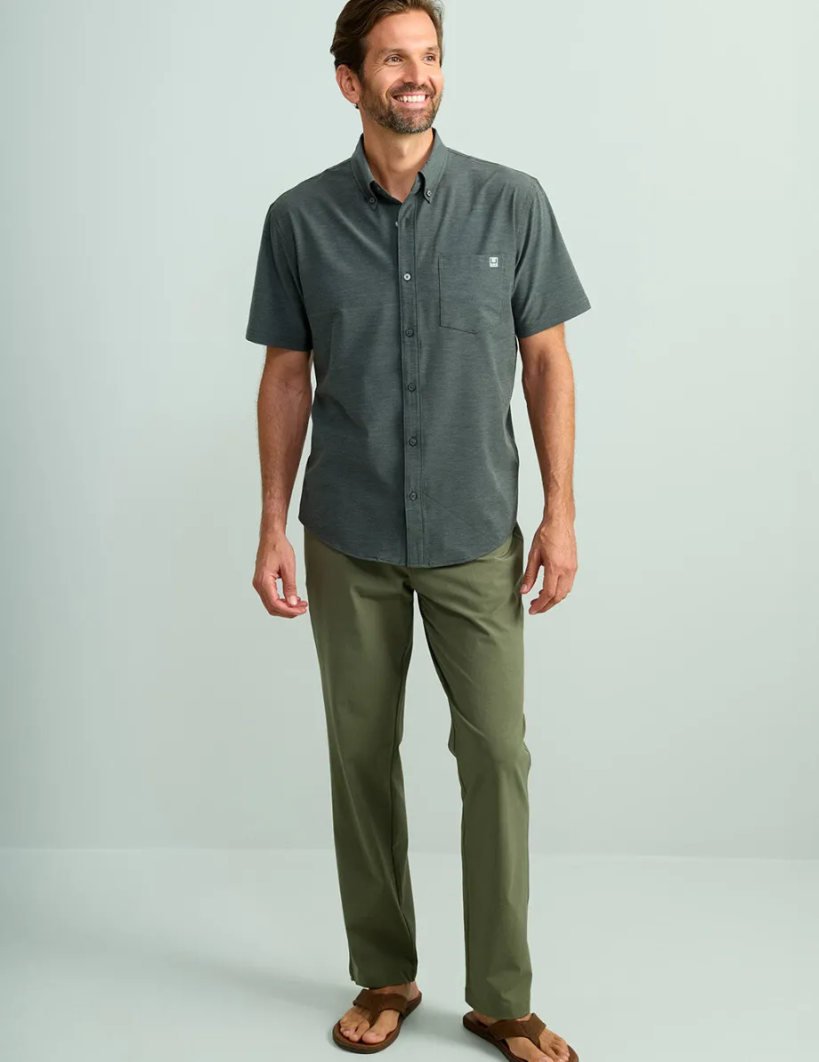 Huk Gear Button Downs-Kona Button-Down Volcanic Ash