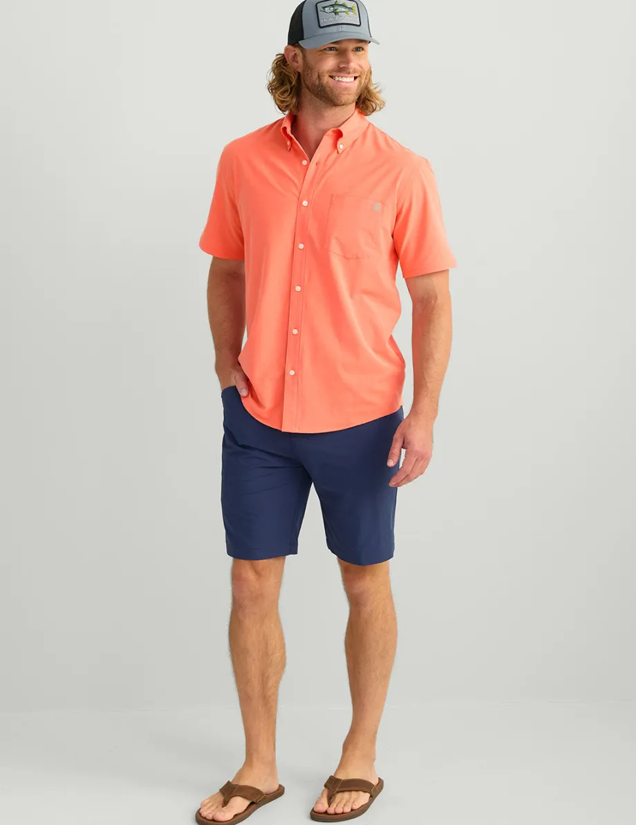 Huk Gear Button Downs-Kona Button-Down Fresh Salmon