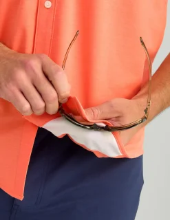 Huk Gear Button Downs-Kona Button-Down Fresh Salmon