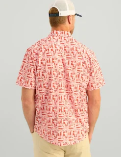 Huk Gear Button Downs-Kona Button-Down Channel Marker Fish Dot