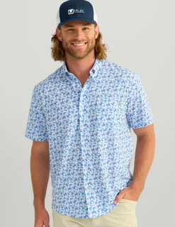 Huk Gear Button Downs-Kona Button-Down Fresh Salmon Lowcountry Boil