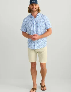 Huk Gear Button Downs-Kona Button-Down Fresh Salmon Lowcountry Boil