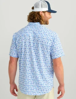 Huk Gear Button Downs-Kona Button-Down Fresh Salmon Lowcountry Boil