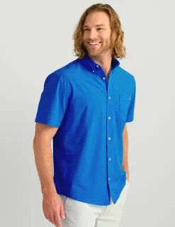 Huk Gear Button Downs-Kona Button-Down Ocean Blue