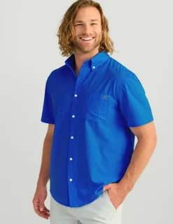 Huk Gear Button Downs-Kona Button-Down Ocean Blue