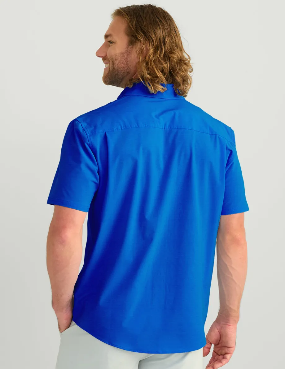 Huk Gear Button Downs-Kona Button-Down Ocean Blue
