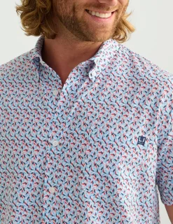 Huk Gear Button Downs-Kona Button-Down Channel Marker Lure Smash