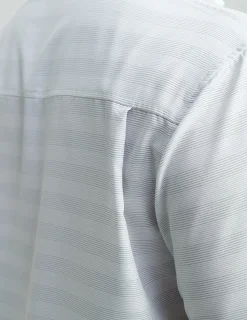 Huk Gear Button Downs-Kona Button-Down Cross Dye Stripe White