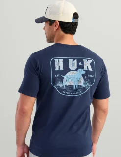 Huk Gear T-Shirts-Lab Patch Pocket Tee Naval Academy