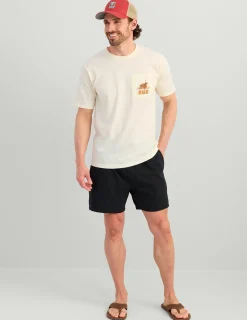 Huk Gear T-Shirts-Lab Patch Pocket Tee Egret