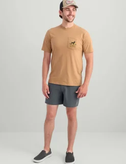 Huk Gear T-Shirts-Lab Patch Pocket Tee Marl