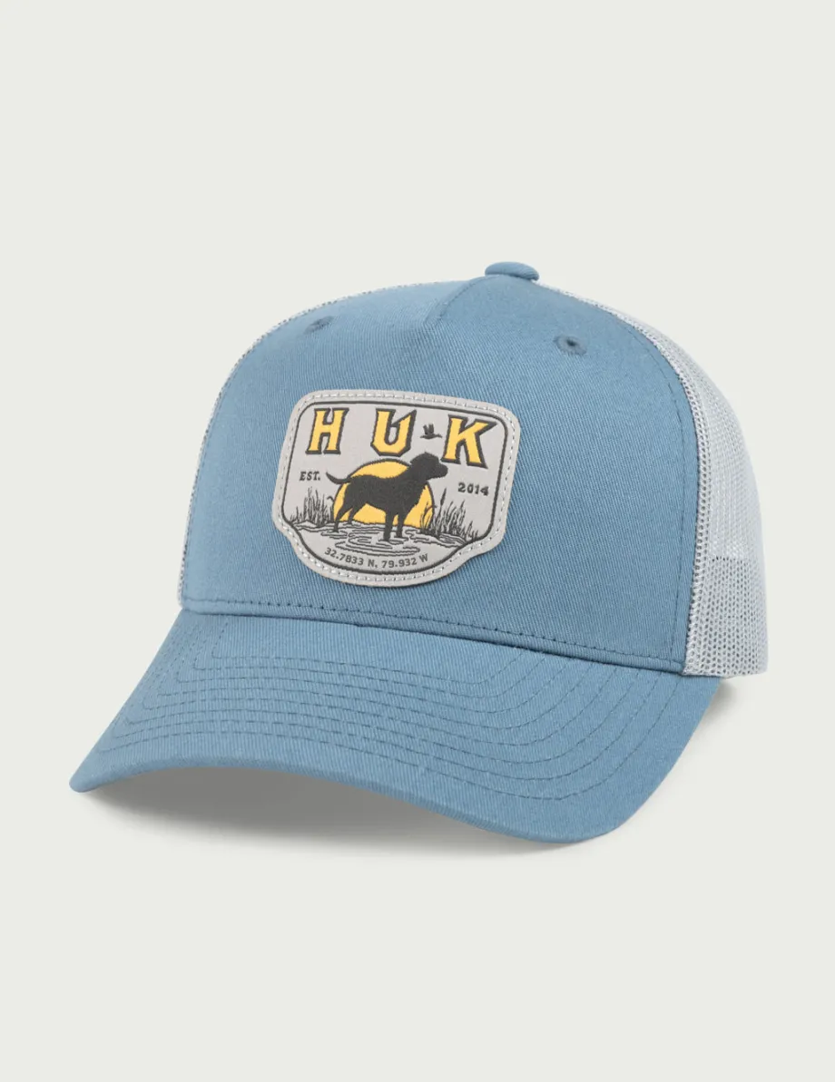 Huk Gear Hats-Lab Patch Trucker Hat Quiet Harbor