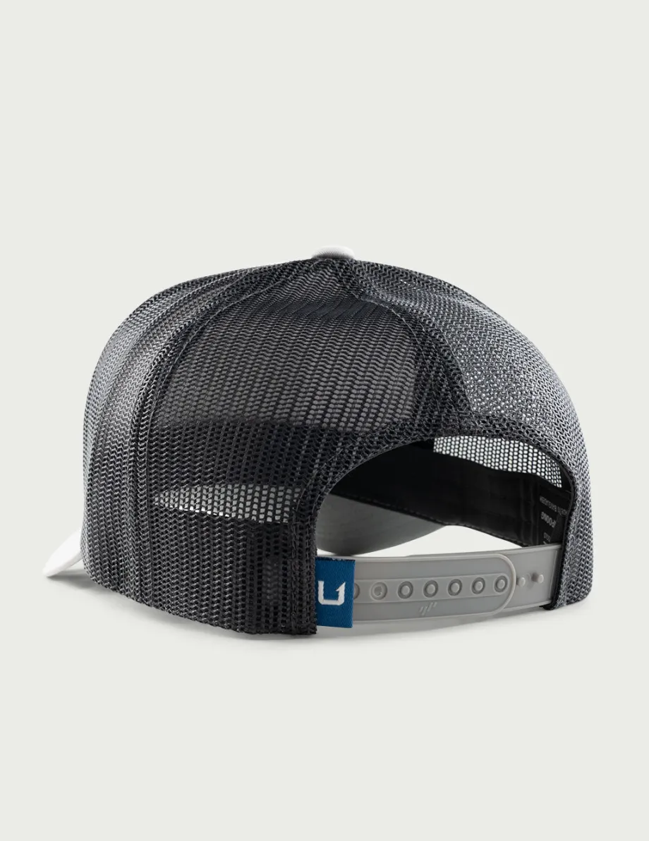 Huk Gear Hats-Lab Patch Trucker Hat Harbor Mist