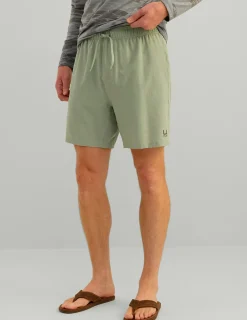 Huk Gear Shorts-Leeward Short Fog Green Heather