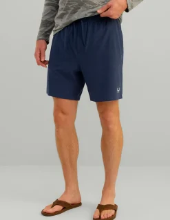 Huk Gear Shorts-Leeward Short Naval Academy Heather
