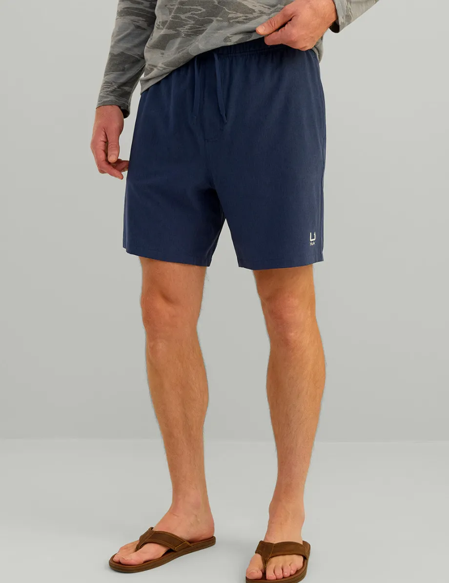 Huk Gear Shorts-Leeward Short Naval Academy Heather