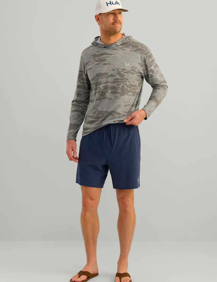 Huk Gear Shorts-Leeward Short Naval Academy Heather