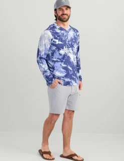 Huk Gear Performance Tops-Mossy Oak Pursuit Performance Hoodie Mossy Oak Skipper Blue