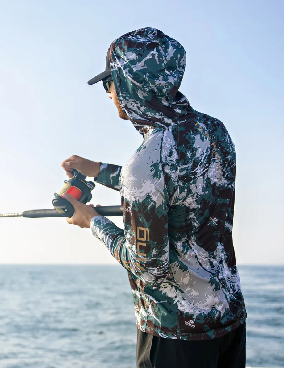 Huk Gear Performance Tops-Mossy Oak Pursuit Performance Hoodie Mossy Oak Pluff Mud