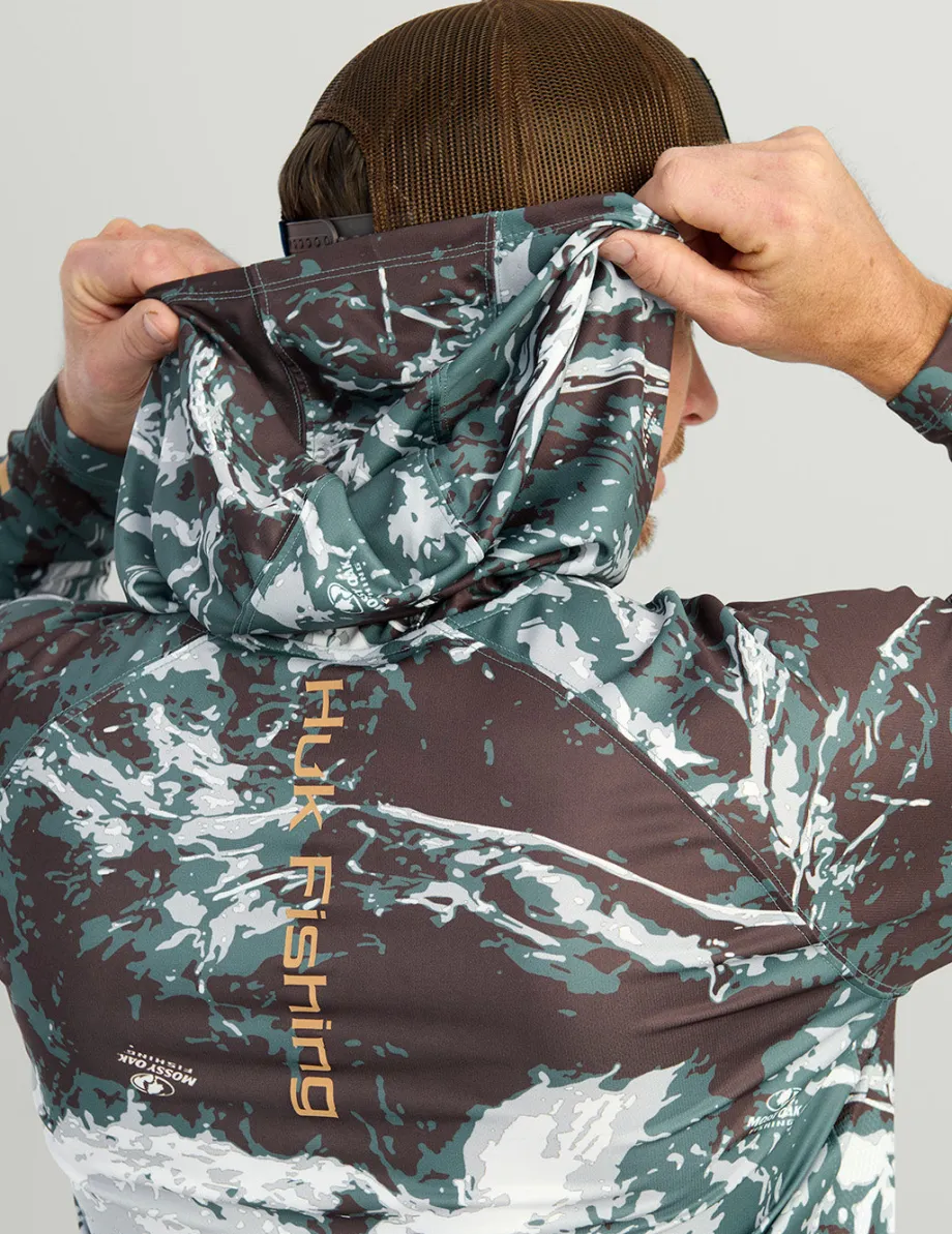 Huk Gear Performance Tops-Mossy Oak Pursuit Performance Hoodie Mossy Oak Pluff Mud