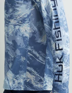 Huk Gear Performance Tops-Mossy Oak Pursuit Performance Crew Mossy Oak Stormwater Spindrift