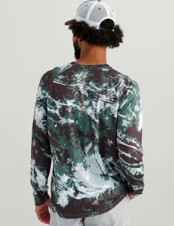 Huk Gear Performance Tops-Mossy Oak Pursuit Performance Crew Mossy Oak Pluff Mud