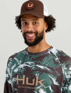 Huk Gear Performance Tops-Mossy Oak Pursuit Performance Crew Mossy Oak Pluff Mud
