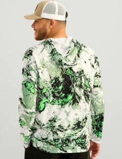 Huk Gear Performance Tops-Mossy Oak Pursuit Performance Hoodie Mossy Oak Fog Green