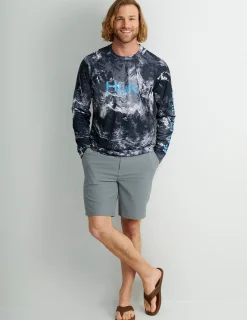 Huk Gear Performance Tops-Mossy Oak Pursuit Performance Crew Mossy Oak Stormwater Midnight