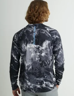 Huk Gear Performance Tops-Mossy Oak Pursuit Performance Crew Mossy Oak Stormwater Midnight
