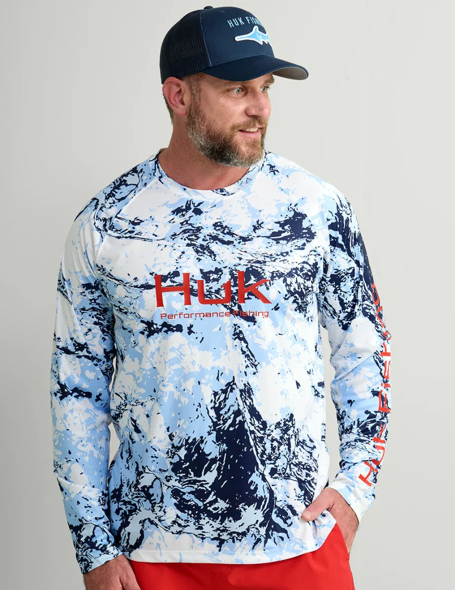 Huk Gear Performance Tops-Mossy Oak Pursuit Performance Crew Mossy Oak Windsurfer