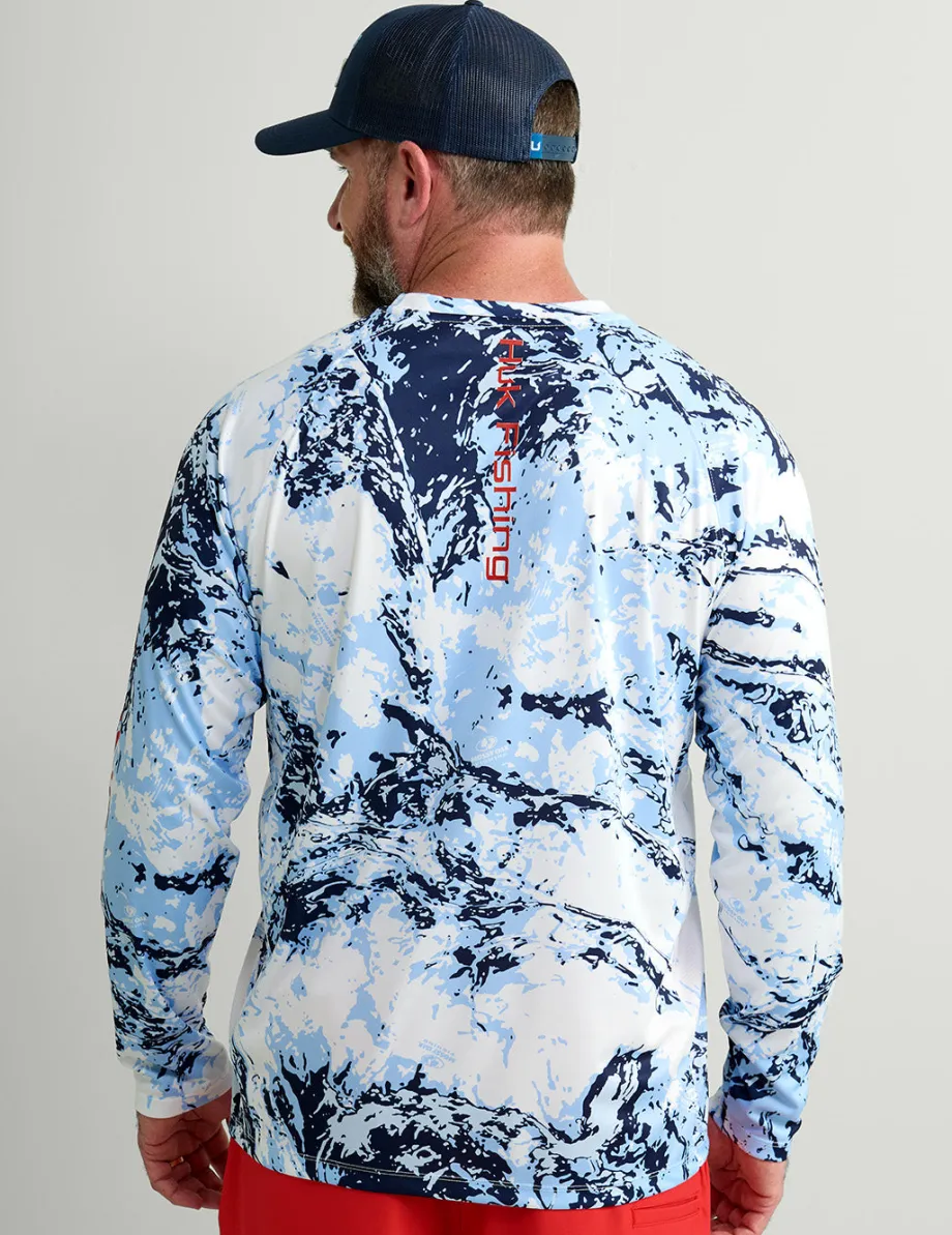 Huk Gear Performance Tops-Mossy Oak Pursuit Performance Crew Mossy Oak Windsurfer
