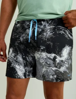 Huk Gear Swim-Mossy Oak Pursuit Volley Swim Shorts Mossy Oak Stormwater Midnight