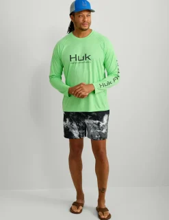 Huk Gear Swim-Mossy Oak Pursuit Volley Swim Shorts Mossy Oak Stormwater Midnight