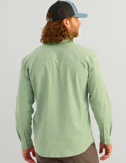 Huk Gear Button Downs-Next Level Button-Down Fog Green