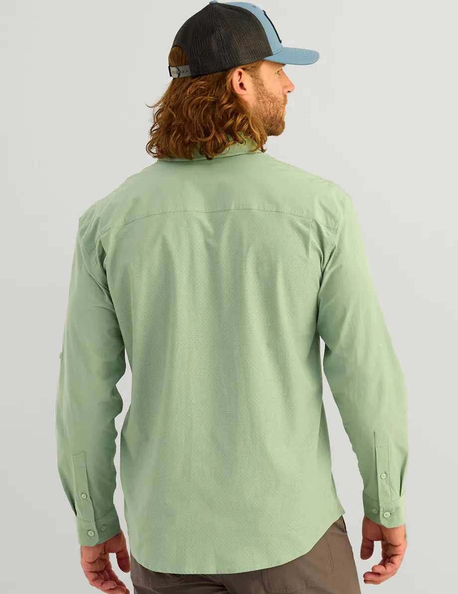 Huk Gear Button Downs-Next Level Button-Down Fog Green