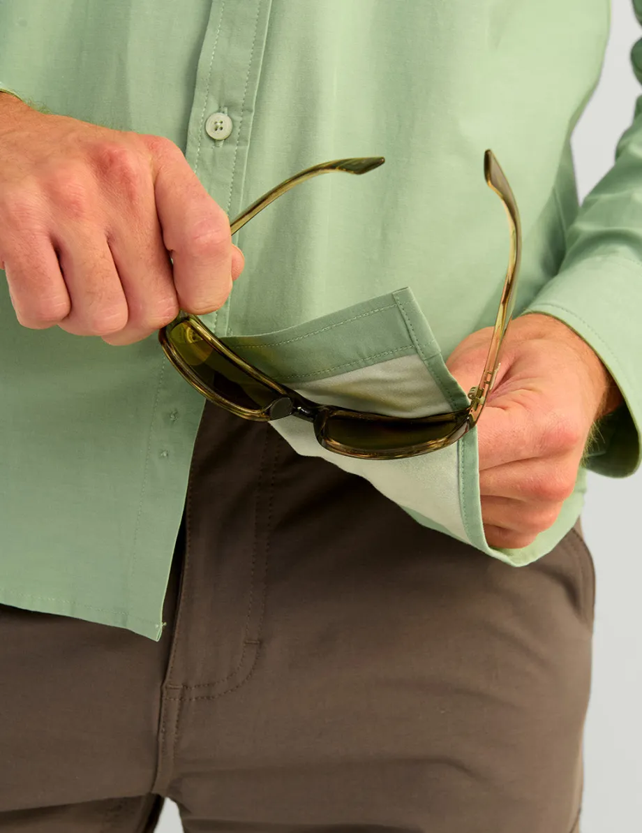 Huk Gear Button Downs-Next Level Button-Down Fog Green