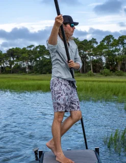 Huk Gear Shorts-Next Level Camp Short KC Volcanic Ash Camo